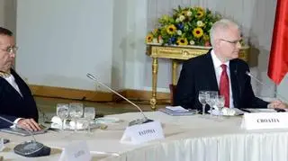  Prezydent Estonii Toomas Hendrik Ilves i i prezydent Chorwacji Ivo Josipovic