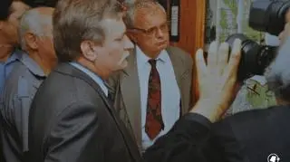 Prezydent Lech Wałęsa z wizytą u strażaków