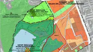 Projekt planu zagospodarowania Zakrzówka, przygotowany przez miasto