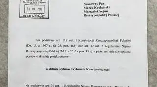 Projekt ustawy autorstwa PiS o statusie sędziów TK
