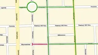 Proponowane objazdy wokół ul. Jaracza