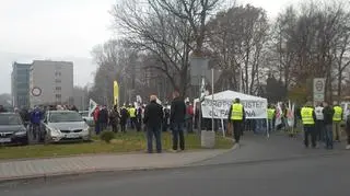 Protest górników