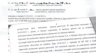 Protokół powypadkowy: przyczyną śmiercią uszkodzona sprężyna i nieuwaga strażaka