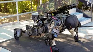 Prototyp egzoszkieletu XOS-2 firmy Raytheon, zdjęcie z 2010 roku. Od tego czasu mógł się zmienić, ale nie ma nowszych informacji