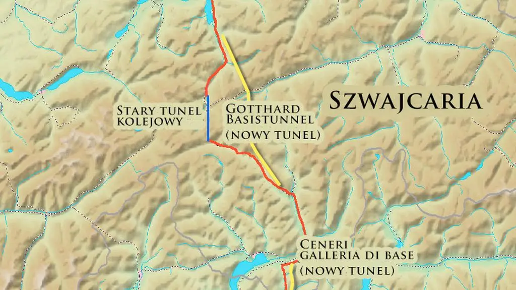 Przebieg Gotthard-Basistunnel (wikipedia.org)