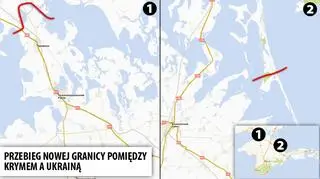Przebieg nowej granicy pomiędzy Krymem a Ukrainą