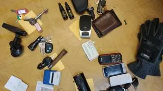 Przedmioty, które miały zostać ukradzione przez zatrzymanych