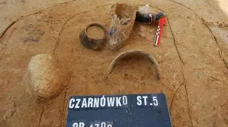 Przedmioty znaleziono na terenie dawnej nekropolii