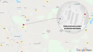 Przejazd kolejowy w Krasnymstawie