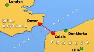 Przelot z francuskiego Calais do angielskiego Dover, il: tvn24.pl