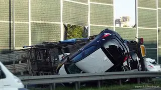 Przewróciła się laweta