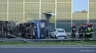 Przewróciła się laweta