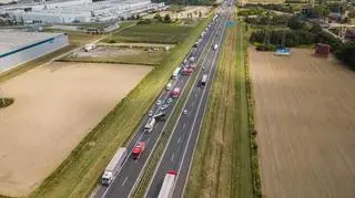 Przewrócona cysterna w Gliwicach