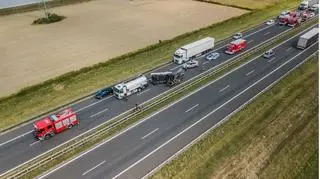 Przewrócona cysterna w Gliwicach