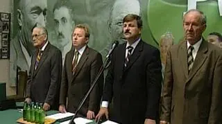 PSL w 2004 r. Od lewej: Józef Zych, Janusz Wojciechowski (dziś PiS) i Jarosław Kalinowski