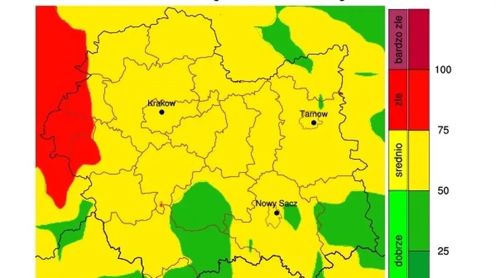 pyły w Małopolsce