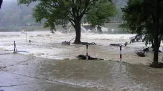 Raba wylała w Myślenicach (fot. Zbyszek)