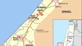 Rafah na granicy Strefy Gazy i Egiptu jest oddalone od Izraela o zaledwie kilka kilometrów