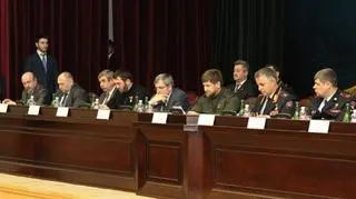 Ramzan Kadyrow na posiedzeniu kolegium MSW Republiki Czeczenii
