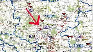 Region operacyjny Ozorkowa i ilość karetek. 