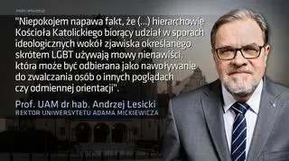 Rektor Uniwersytetu Adama Mickiewicza apeluje w sprawie arcybiskupa Marka Jędraszewskiego