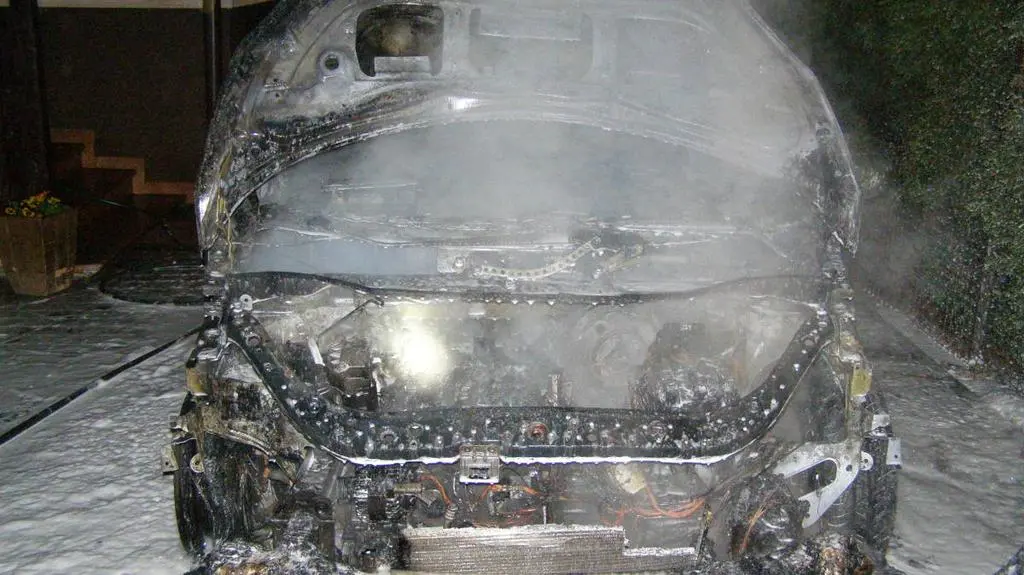 Renault Scenic spłonął 