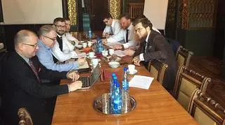 Resident Doctors&#039; Alliance representatives during talks with the Minister of Health Łukasz Szumowski
