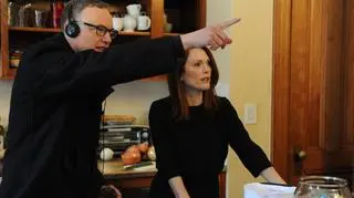 Reżyser Wash Westmoreland i Julianne Moore na planie "Still Alice"