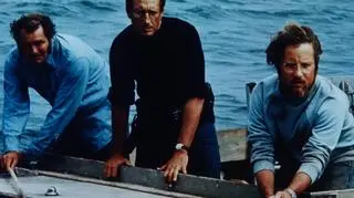 Robert Shaw, Roy Scheider i Richard Dreyfuss w "Szczękach" Stevena Spielberga