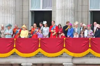 Rodzina królewska na balkonie Pałacu Buckingham, 2012