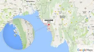 Rohingya uciekają z Rakhine