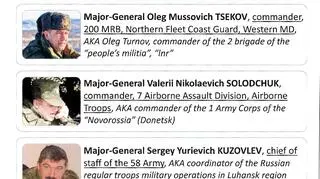 Rosyjscy generałowie pochodzą z różnych rodzajów wojsk