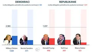 Rozkład głosów w prawyborach