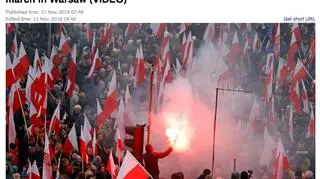 "Russia Today" o polskim marszu