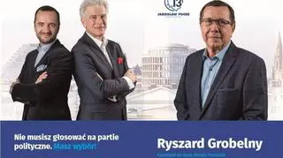 Ryszard Grobelny (były prezydent Poznania - w środku) i Ryszard Grobelny (były radny - po prawej) startują z listy tego samego komitetu