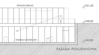 Rzut na Pawilon Szklany i Pawilon Historyczny