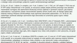 Sąd Najwyższy wystosował cztery pytania prejudycjalne do TSUE, tożsame z pytaniami z 2 sierpnia