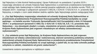 Sąd Najwyższy zadał pytania powiększonemu składowi dotyczące niezależności KRS