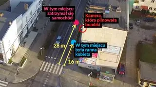 Samochód zatrzymał się 28 metrów za przejściem