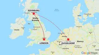 Samolot British Airways zamiast do Dusseldorfu, poleciał do Edynburga