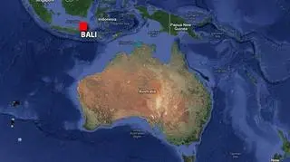 Samolot leciał na Bali