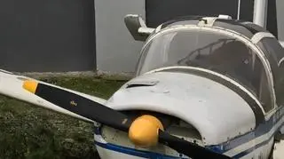 Samolot PZL-100 Koliber przed kradzieżą śmigła 