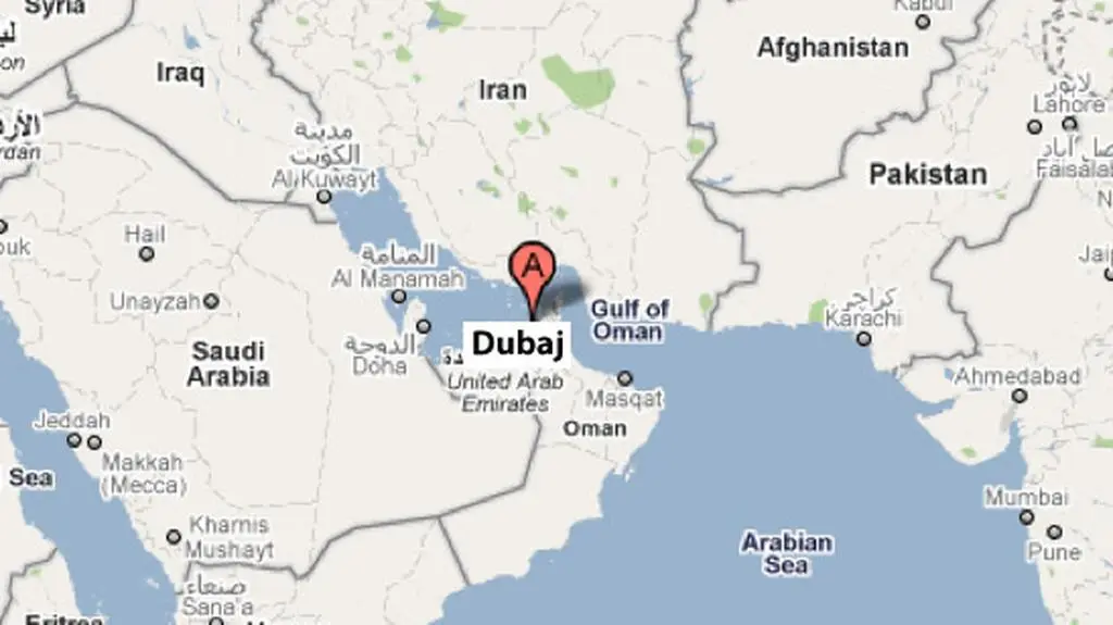 Samolot rozbił się w Dubaju (Google Maps)