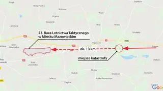 Samolot rozbił się w okolicach Kałuszyna 