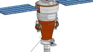 Satelity zwiadowcze są ściśle tajnym sprzętem. To jedyny oficjalnie dostępny rysunek satelity Jantar nowego typu