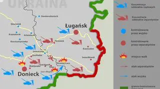 Saur-Mogiła leży pomiędzy terenami kontrolowanymi przez separatystów a granicą z Rosją