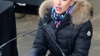 Scarlett Johansson podczas Marszu Kobiet w Waszyngtonie - 2017 r.