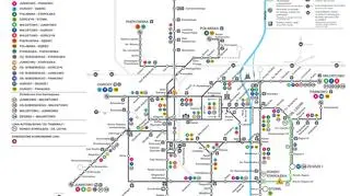 Schemat komunikacji tramwajowej 1 listopada