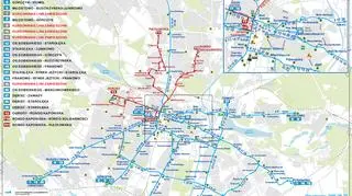 Schemat komunikacji tramwajowej w Poznaniu (ważny od 27 czerwca)