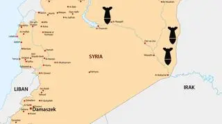 Schematyczna mapa bombardowań